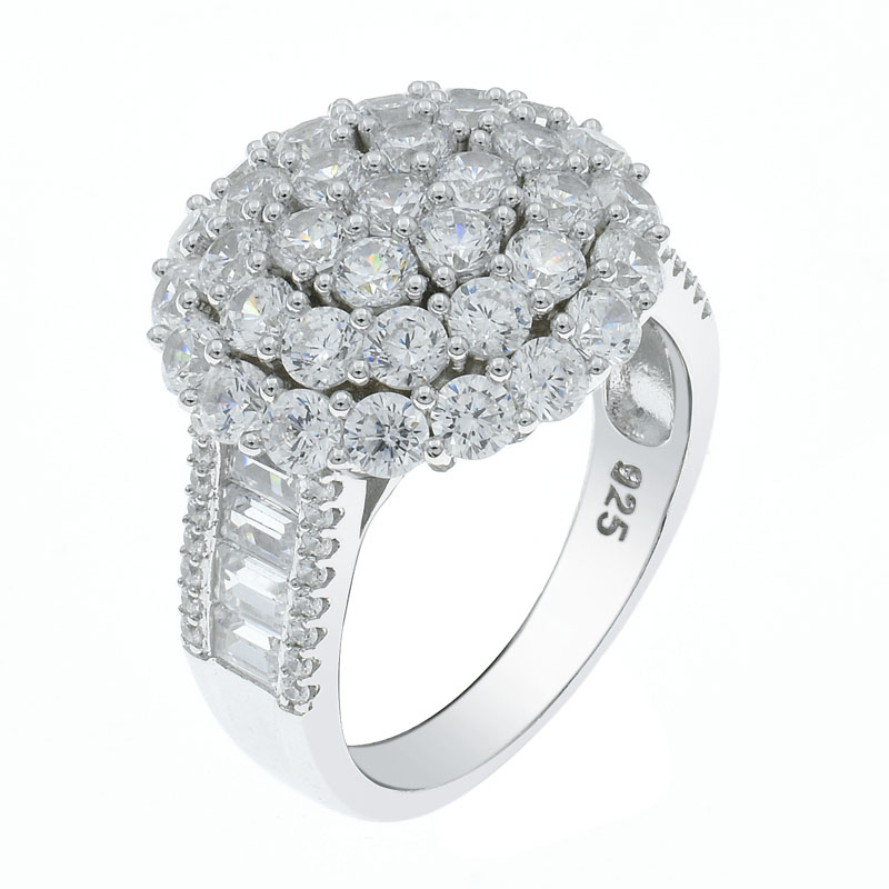 925 sparkling cz ring for ladies