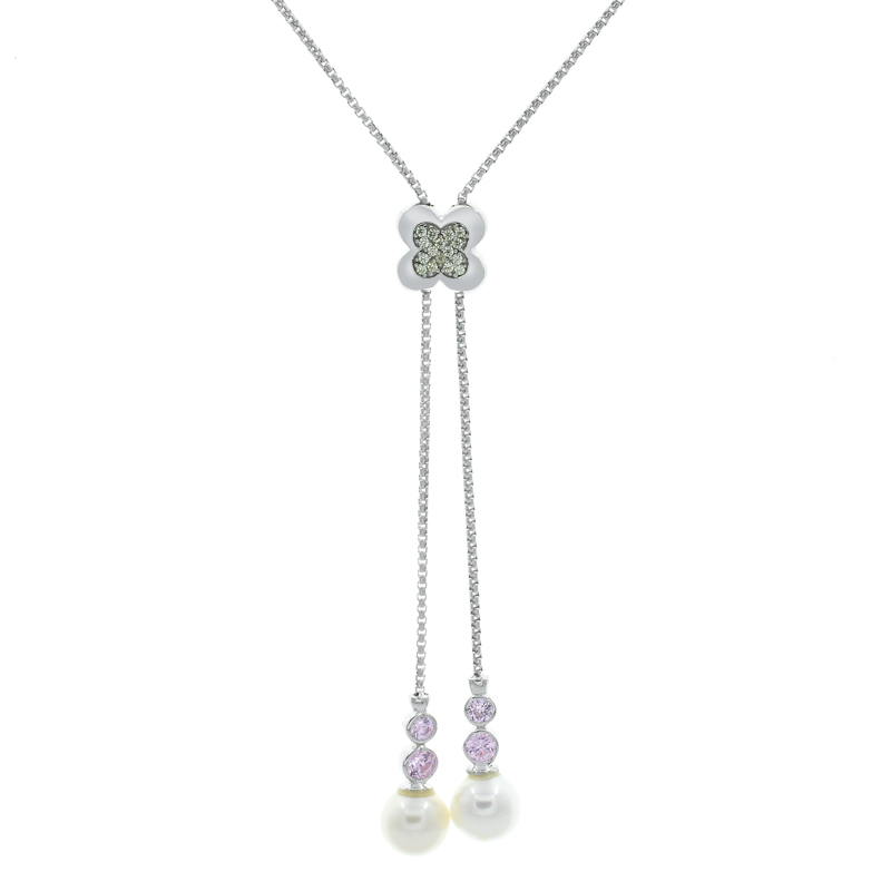 pearl adjustalbe necklace for ladies