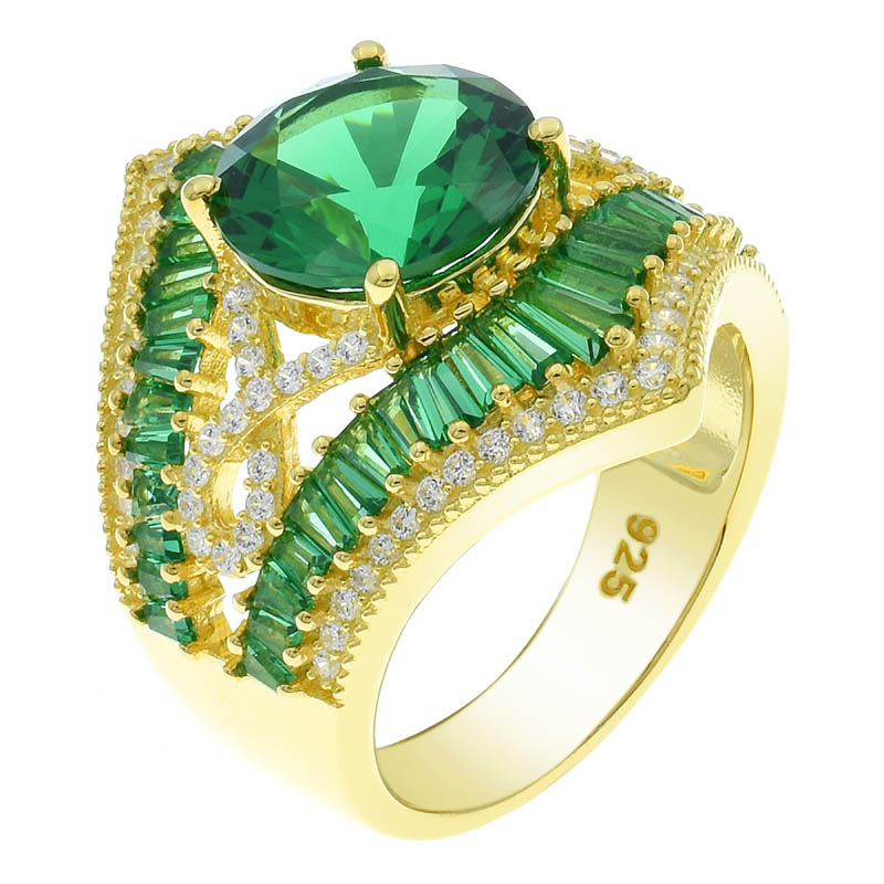 Wholesale Women Green Nano Ring