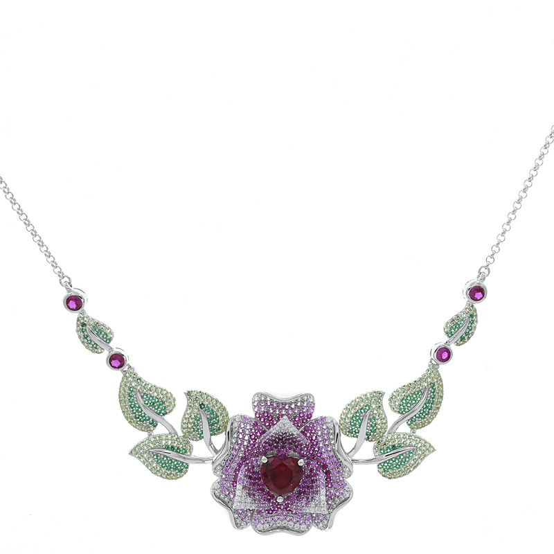 Women Rose Jewelry Necklace