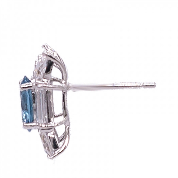 Ensemble de bijoux nano diamant bleu en argent sterling 925 