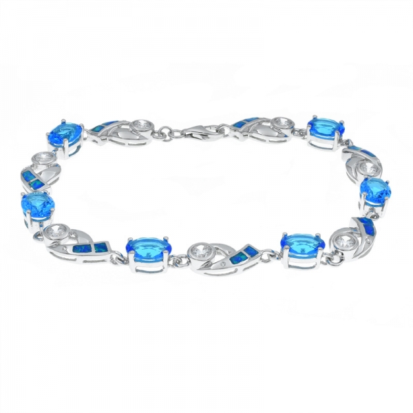 925 bijoux en argent sterling opale bracelet 