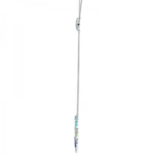 Collier réglable en argent sterling 925 paraiba 