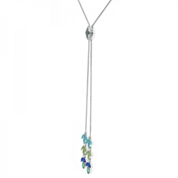 Collier réglable en argent sterling 925 paraiba 