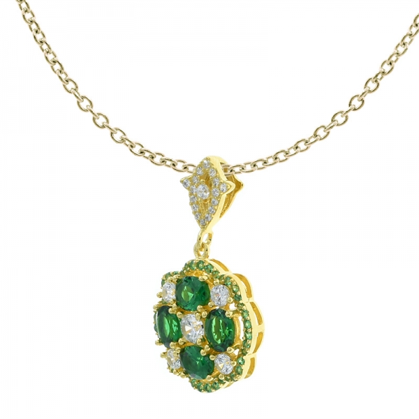 porcelaine pendentif bijoux nano vert magnifique argent sterling 925 