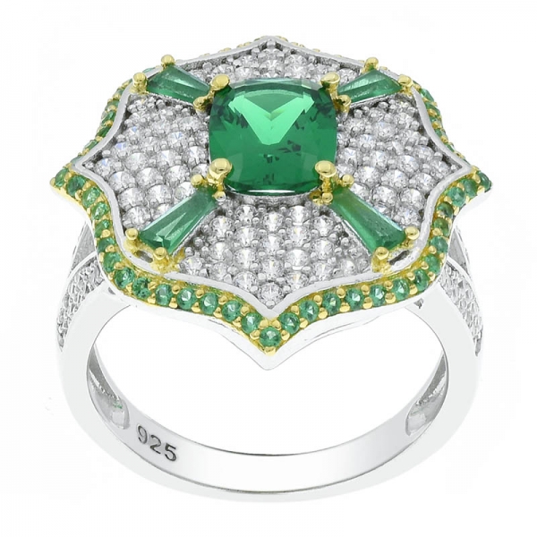 bijoux de mode moderne en argent sterling 925 avec nano vert 