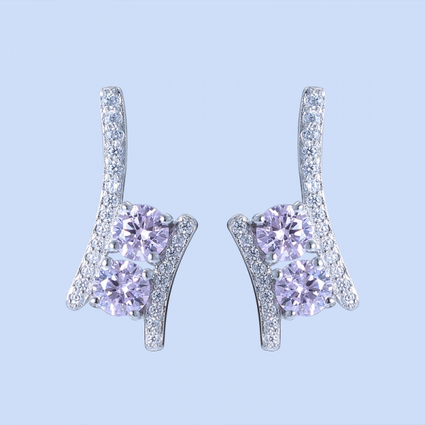 boucles d'oreilles bijou bijoux en argent sterling moderne de la mode 925 