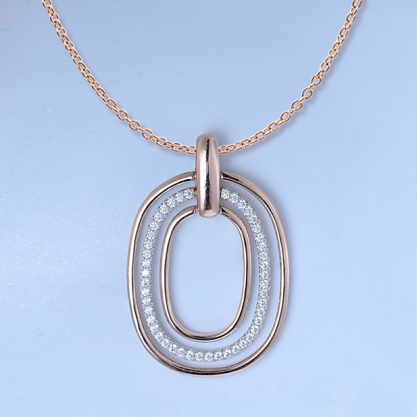 3 pendentif cercle collier en argent sterling 925 pendentif en diamant cz pour les femmes 