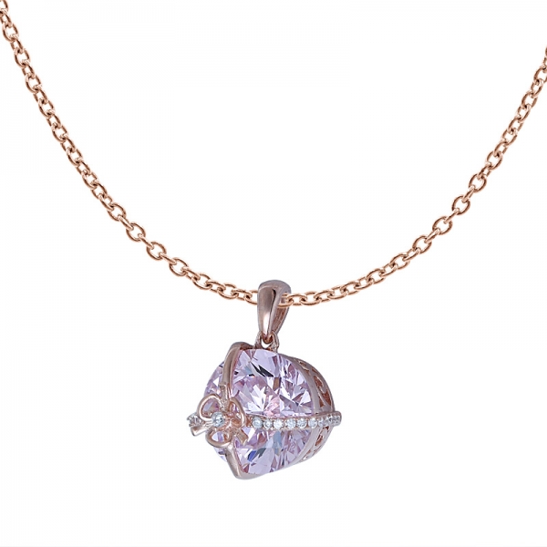 5 carats simulent un pendentif de bijoux en argent sterling avec rhodium et tanzanite bleus 