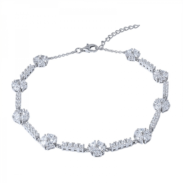 bracelet bolo tennis ajustable zircone cubique en argent 925 avec diamant femme 
