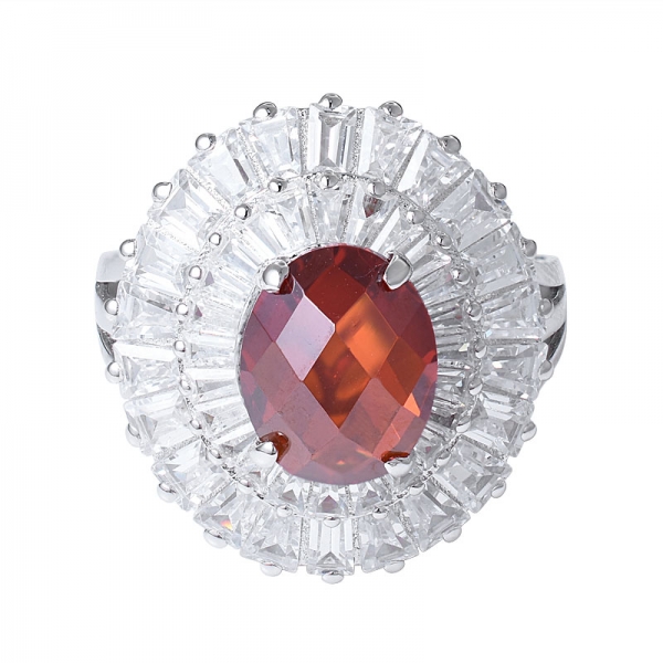 Bague en argent sterling de fiançailles en argent sterling avec pierres précieuses en opale rose ovale de haute qualité 