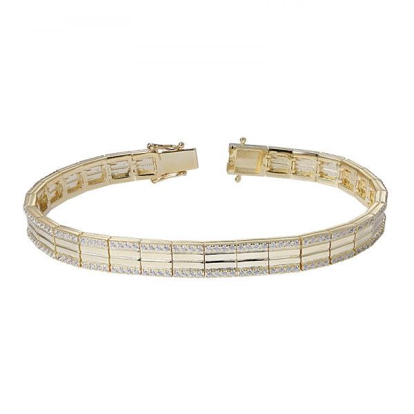 bracelet tennis en argent sterling à zircon cubique blanc 