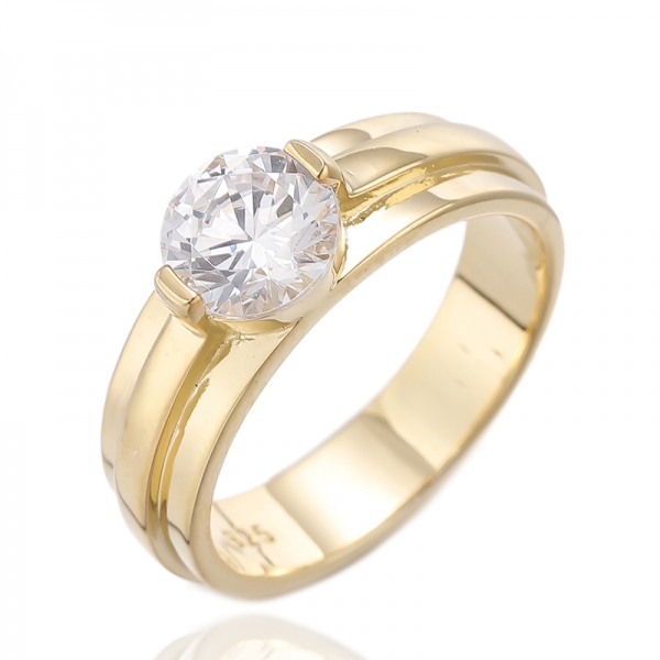 Bague ronde en morganite nano argent plaqué or rose 